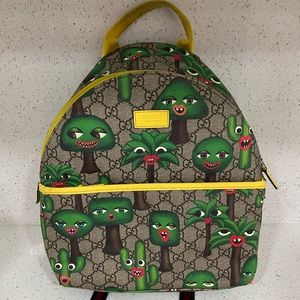 **AUTHENTIC** GG Supreme Monogram Smiling Plants Childrens Backpack